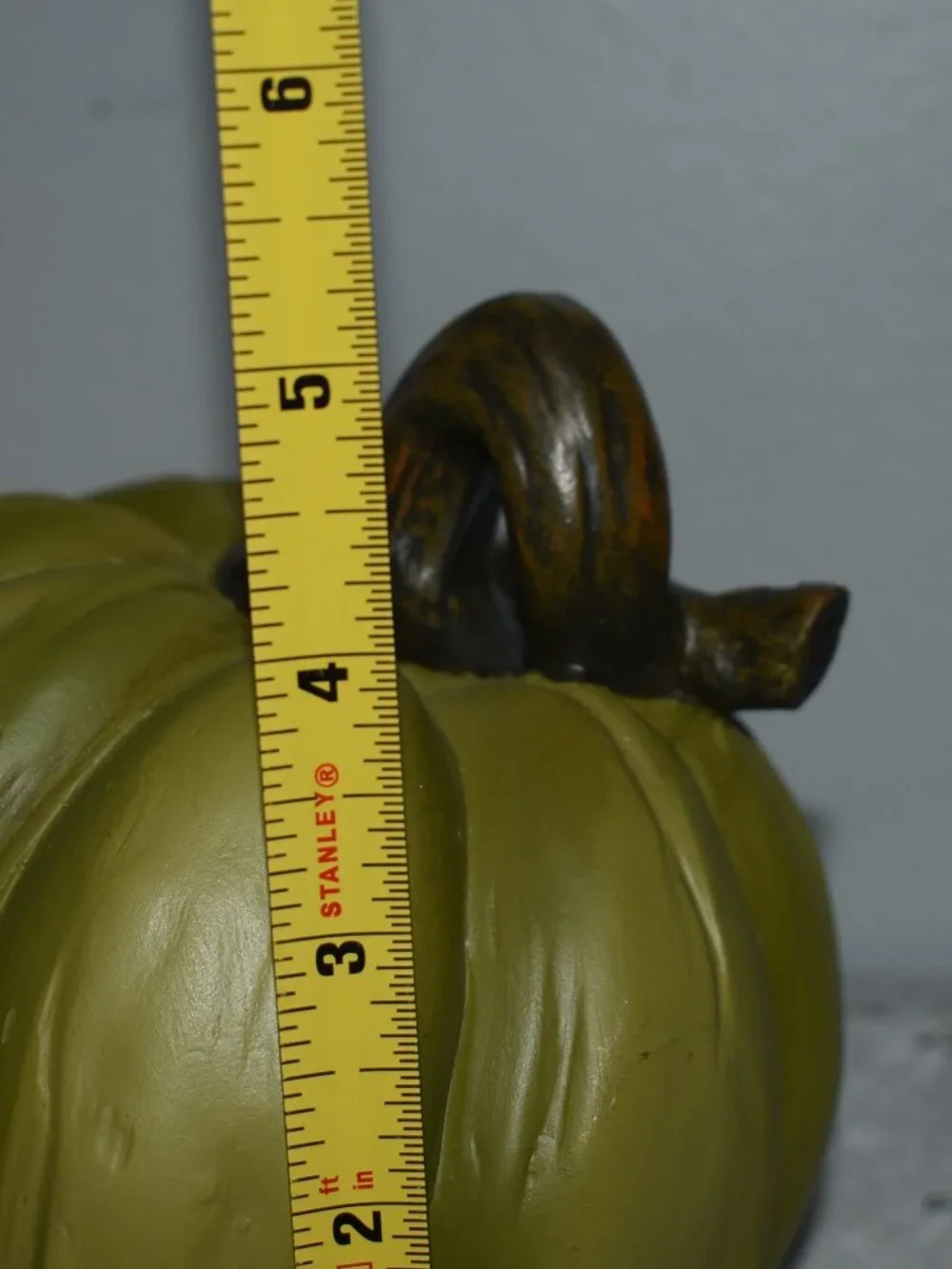 Whimsical Fairy Tale Cottage Misshapen Green Pumpkin Fall Halloween Decor